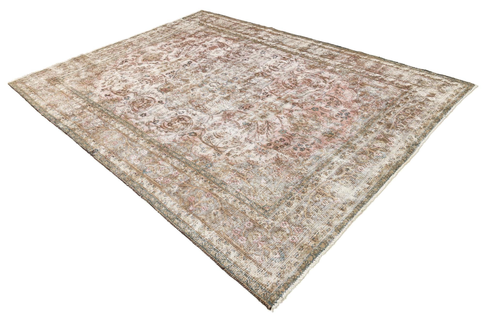 8' 3 x 11' 3 Hand Knotted Ultra Vintage Persian Wool Rug