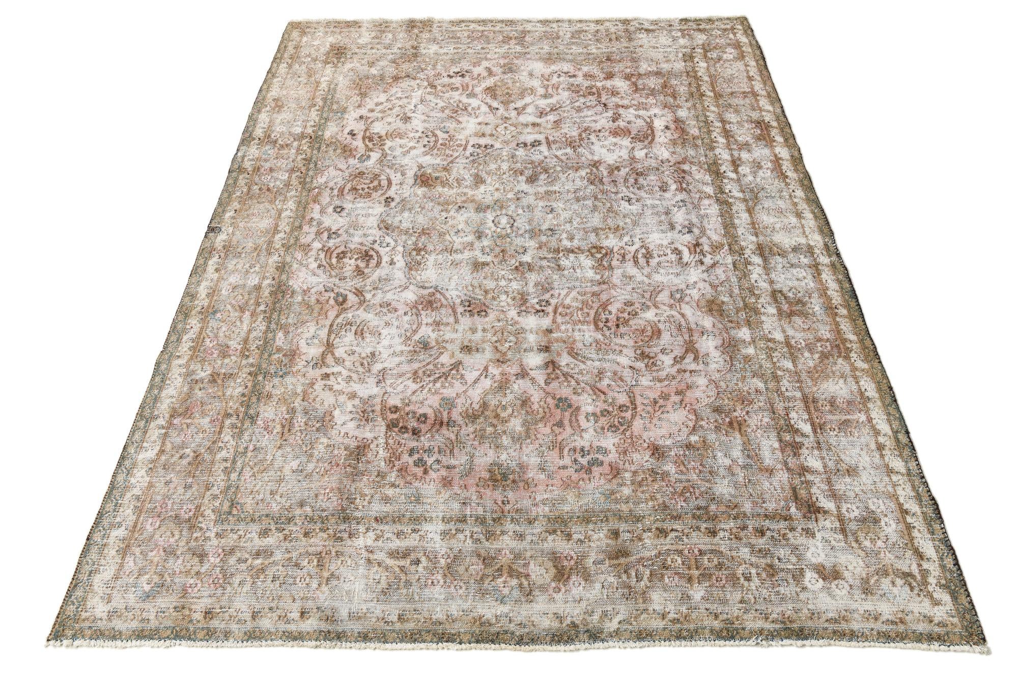 8' 3 x 11' 3 Hand Knotted Ultra Vintage Persian Wool Rug