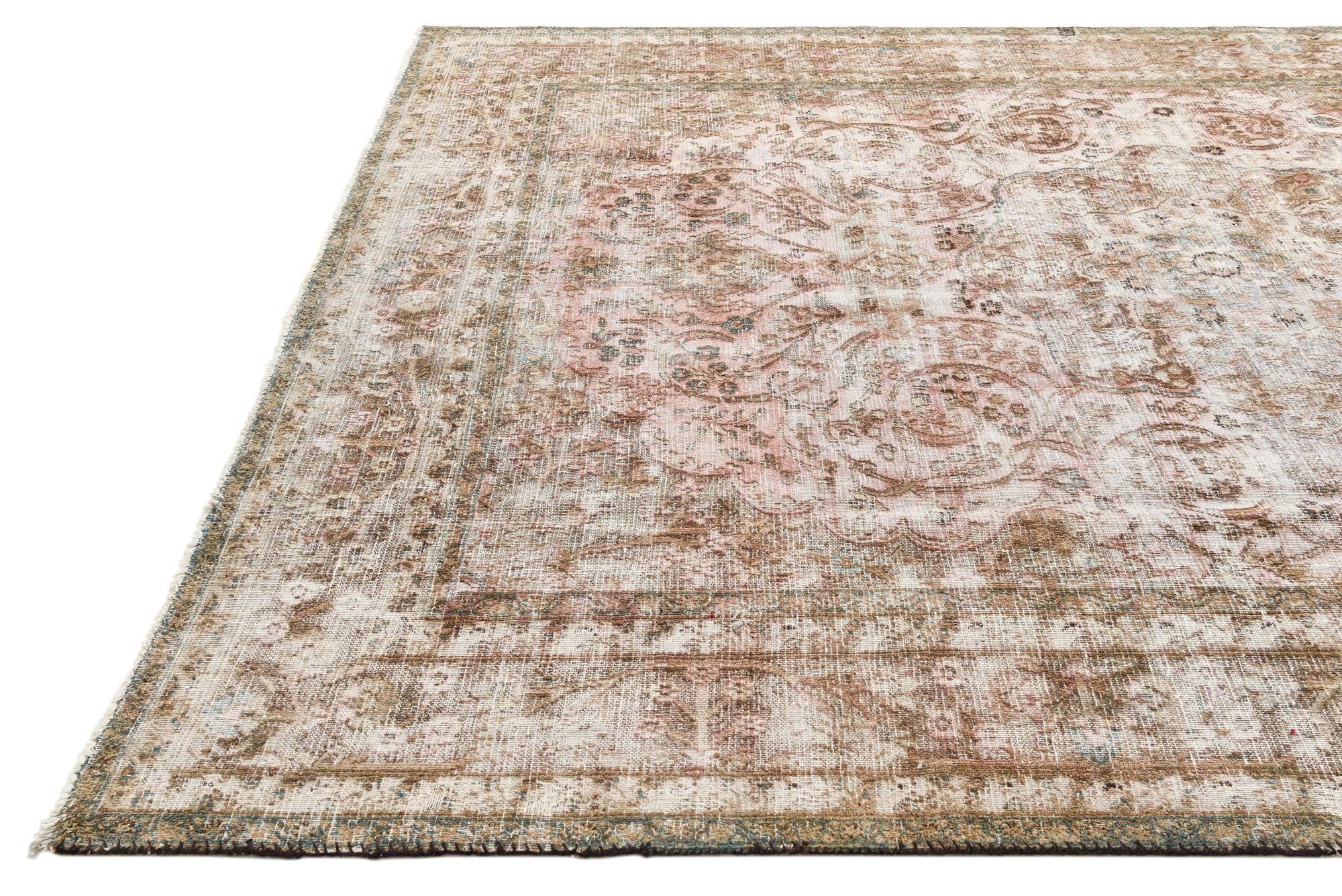 8' 3 x 11' 3 Hand Knotted Ultra Vintage Persian Wool Rug
