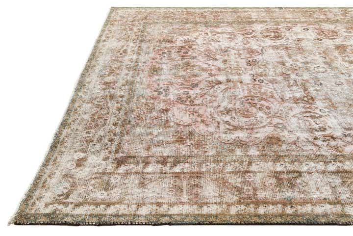 250cm x 345cm Handgeknoopt Ultra Vintage Perzisch Wol Vloerkleed