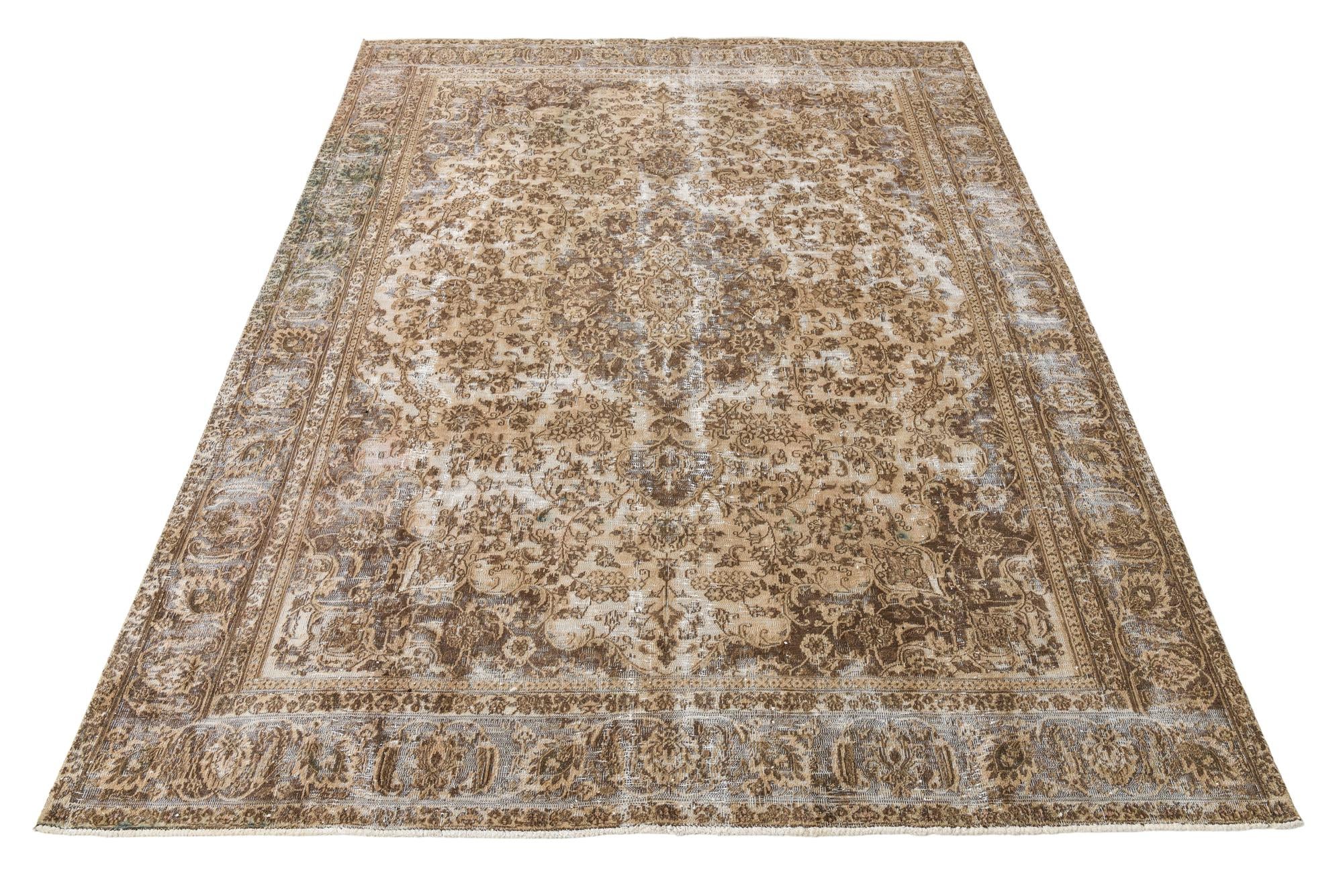 9' 2 x 12' 4 Hand Knotted Ultra Vintage Persian Wool Rug