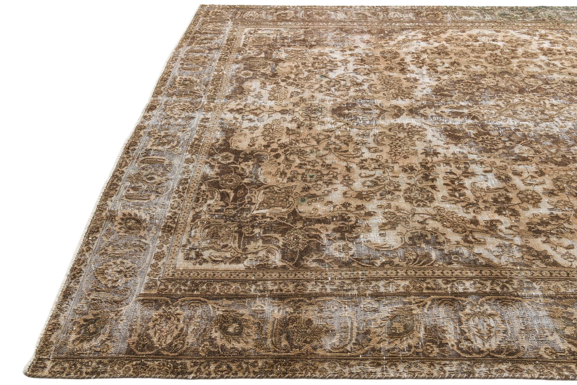 9' 2 x 12' 4 Hand Knotted Ultra Vintage Persian Wool Rug