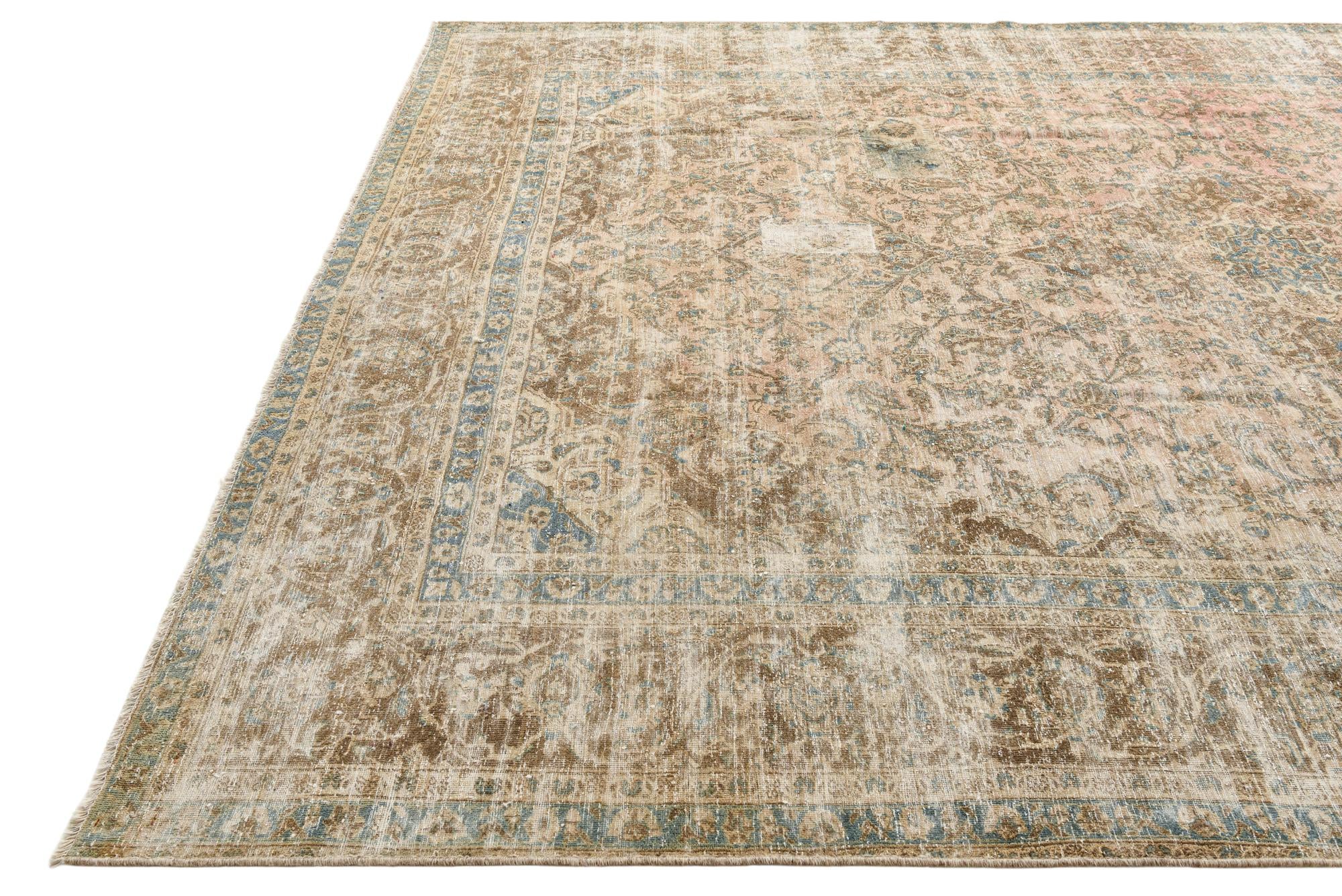 9' 5 x 12' 9 Hand Knotted Ultra Vintage Persian Wool Rug
