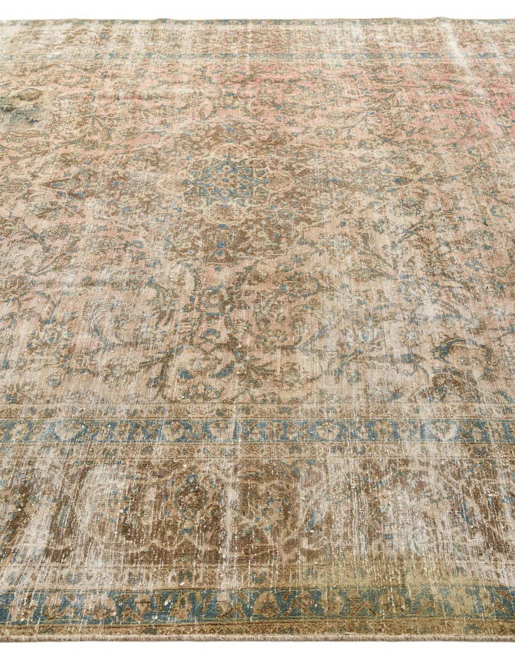Detail image of 9' 5 x 12' 9  Hand Knotted Ultra Vintage Persian Wool Rug