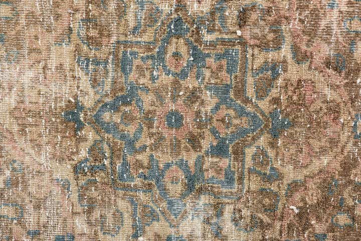 9' 5 x 12' 9 Hand Knotted Ultra Vintage Persian Wool Rug