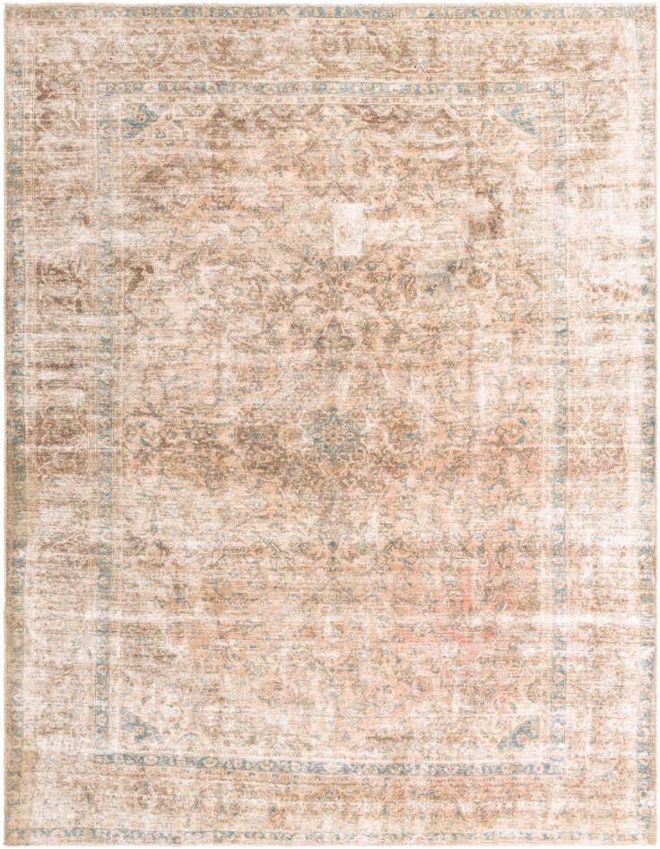 Detail image of 9' 5 x 12' 9 Hand Knotted Ultra Vintage Persian Wool Rug