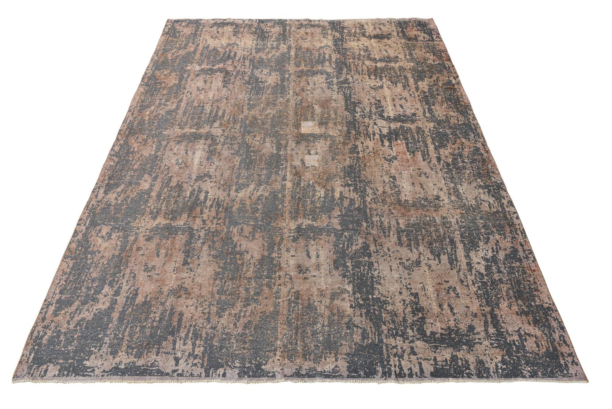 9' 1 x 12' 7 Hand Knotted Ultra Vintage Persian Wool Rug