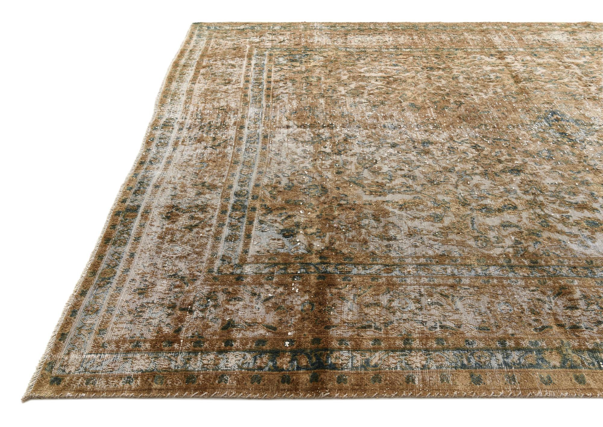 9' 8 x 12' 3 Hand Knotted Ultra Vintage Persian Wool Rug