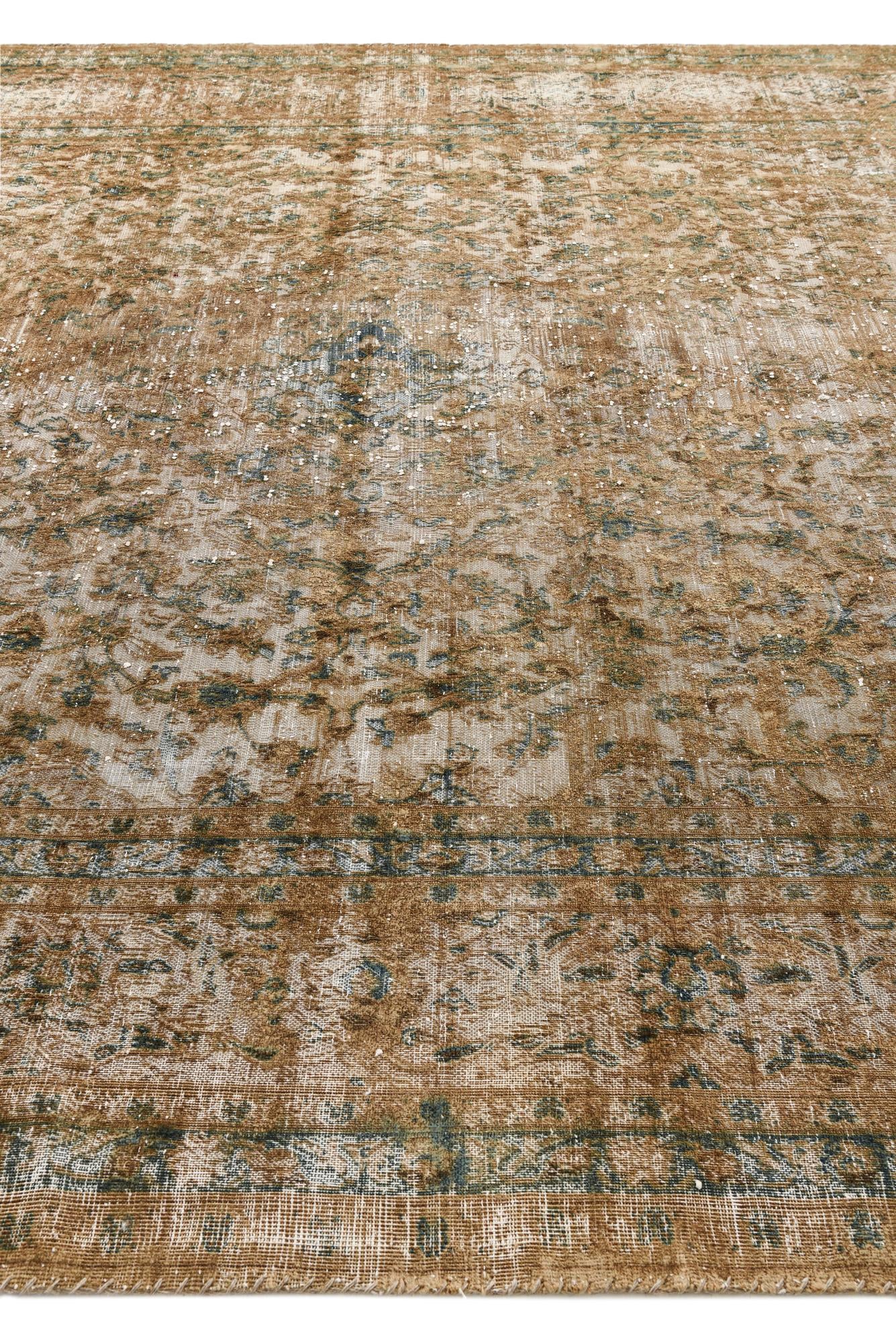 9' 8 x 12' 3 Hand Knotted Ultra Vintage Persian Wool Rug