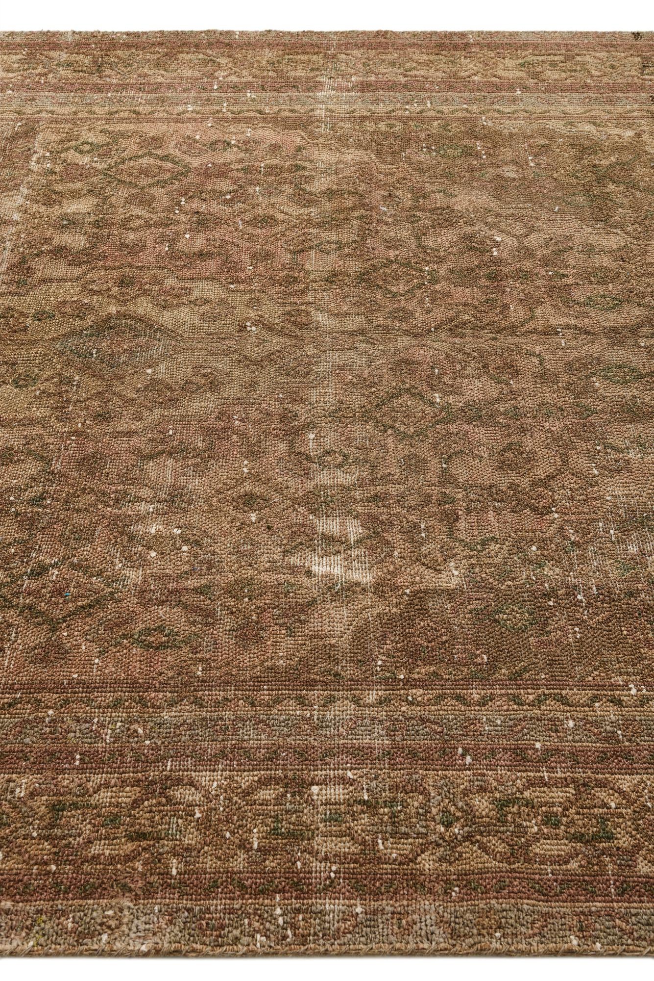 6' 4 x 7' 9 Hand Knotted Ultra Vintage Persian Wool Rug