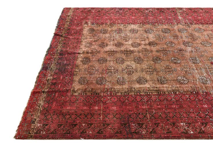 Detail image of 5' 8 x 7' 10 Hand Knotted Ultra Vintage Persian Wool Rug