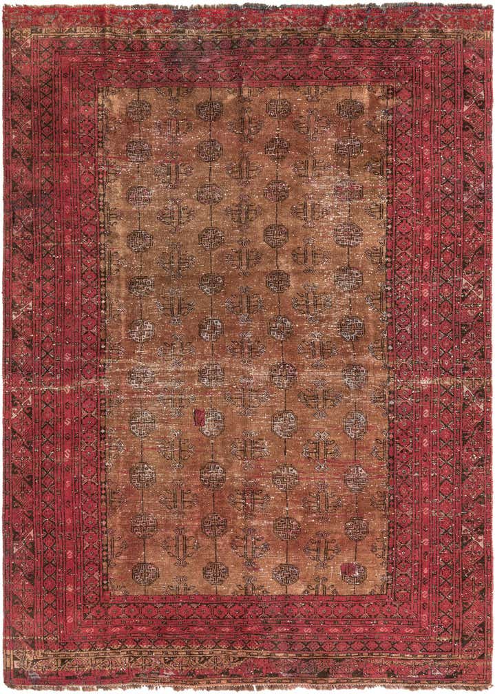5' 8 x 7' 10 Hand Knotted Ultra Vintage Persian Wool Rug