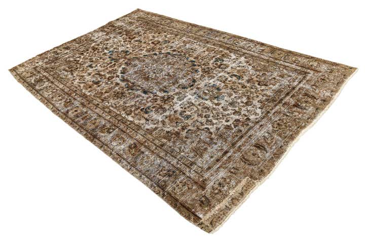 6' x 8' 10 Hand Knotted Ultra Vintage Persian Wool Rug