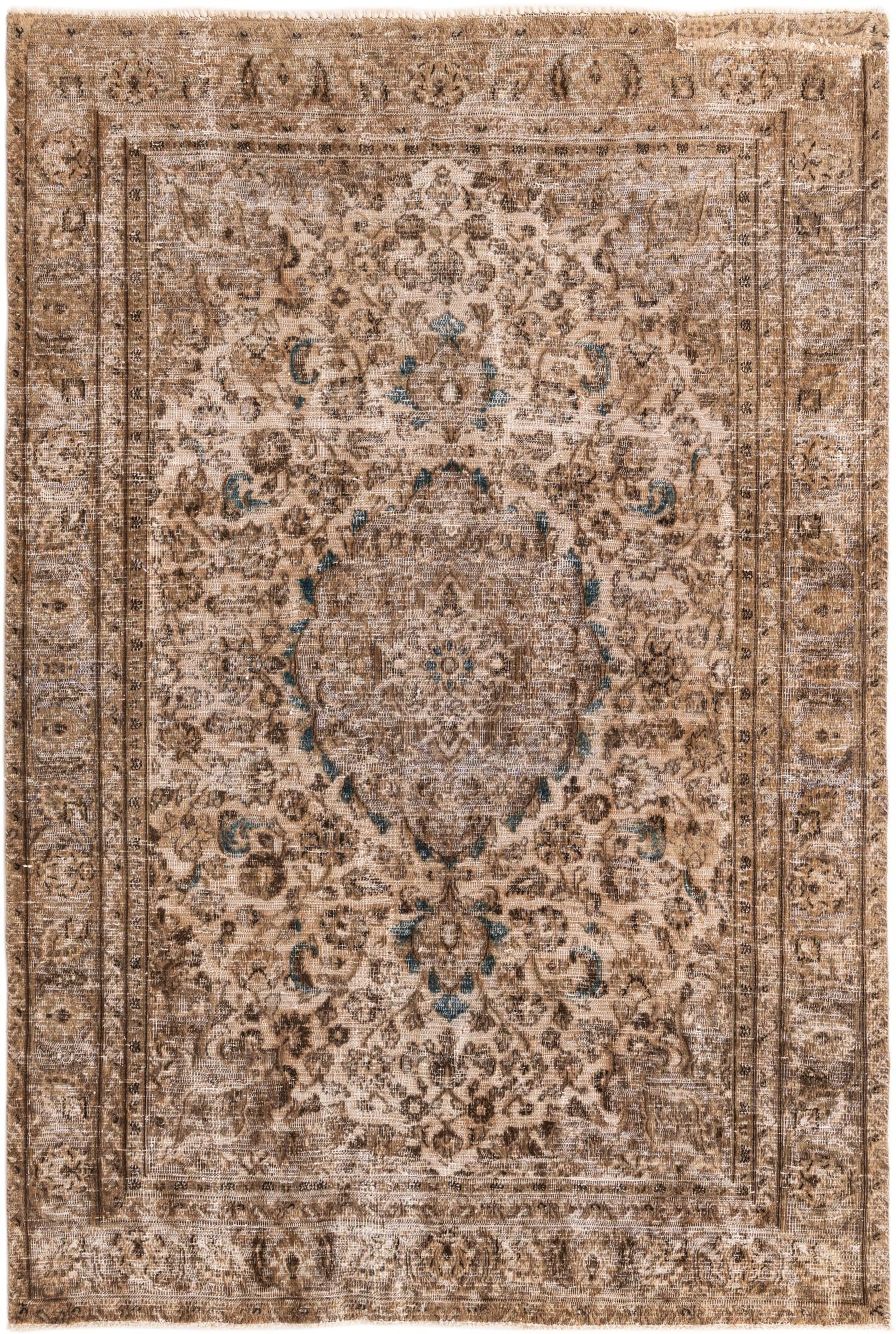 6' x 8' 10 Hand Knotted Ultra Vintage Persian Wool Rug