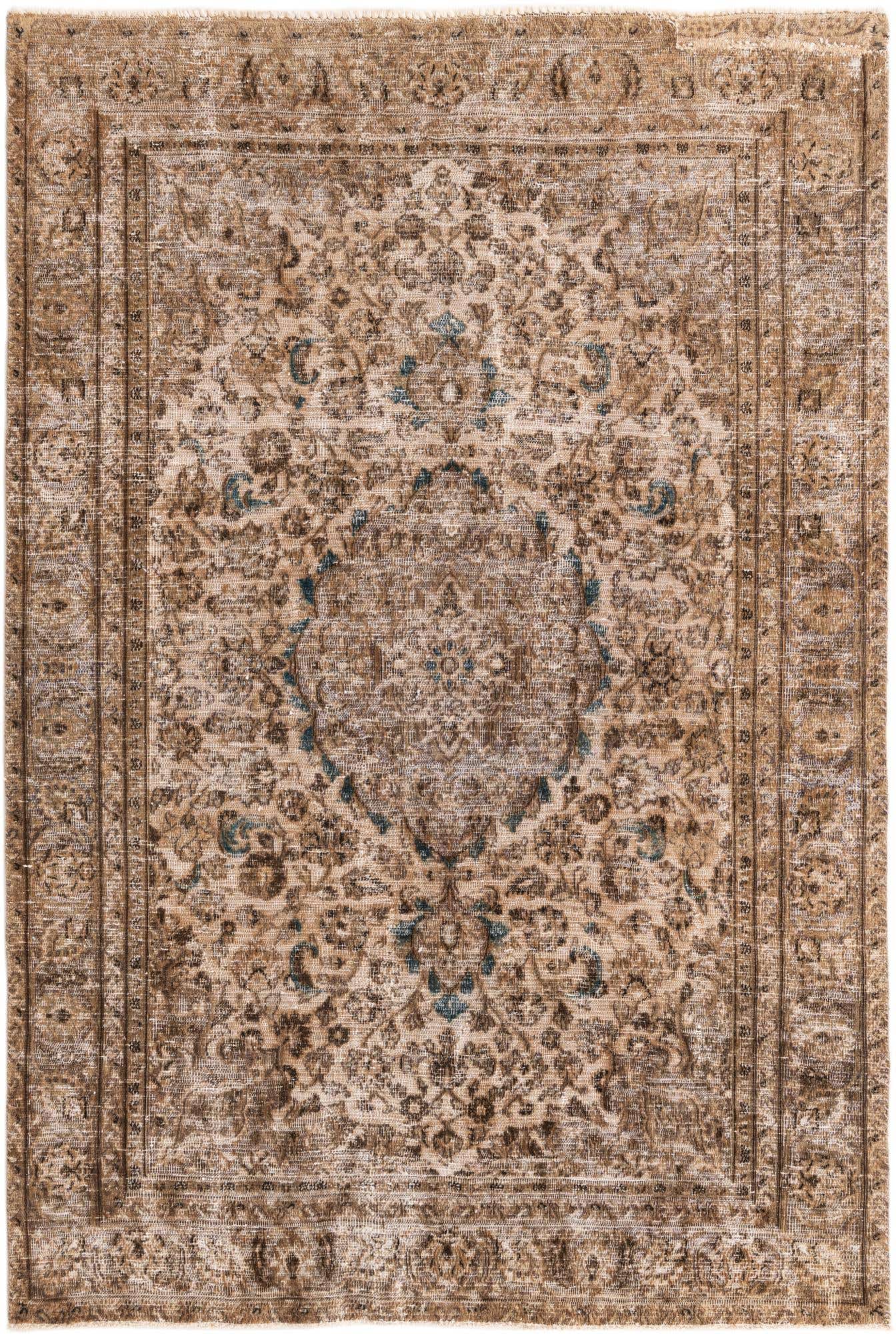 6' x 8' 10 Hand Knotted Ultra Vintage Persian Wool Rug