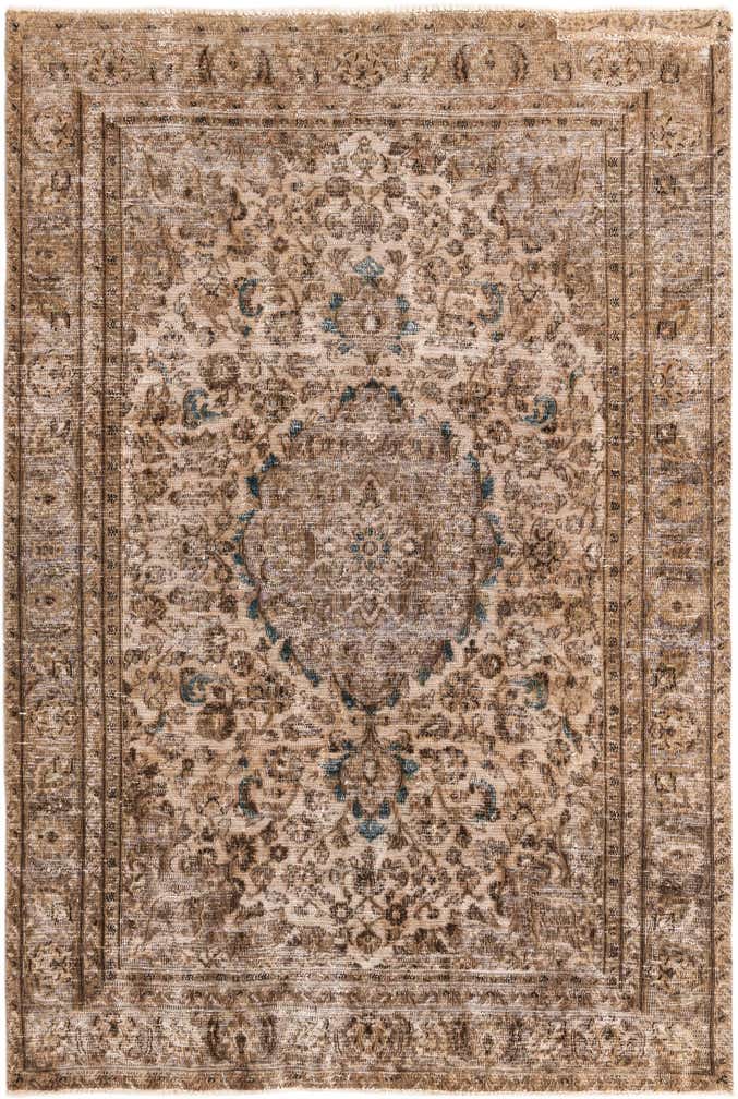 6' x 8' 10 Hand Knotted Ultra Vintage Persian Wool Rug