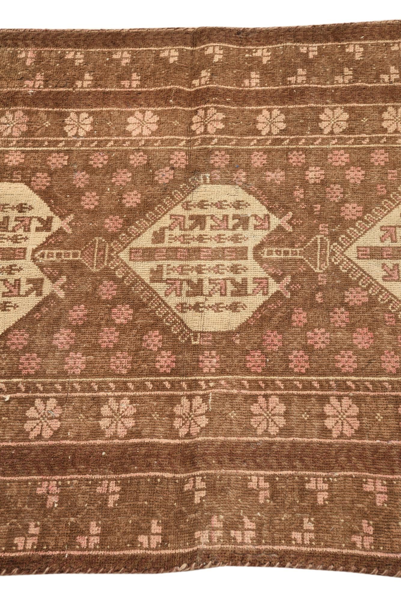 3' x 4' 6 Hand Knotted Ultra Vintage Persian Wool Rug