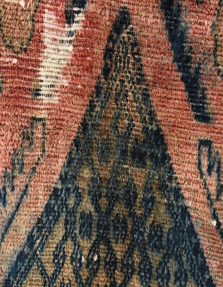 Detail image of 4' 10 x 8' 10  Hand Knotted Ultra Vintage Persian Wool Rug