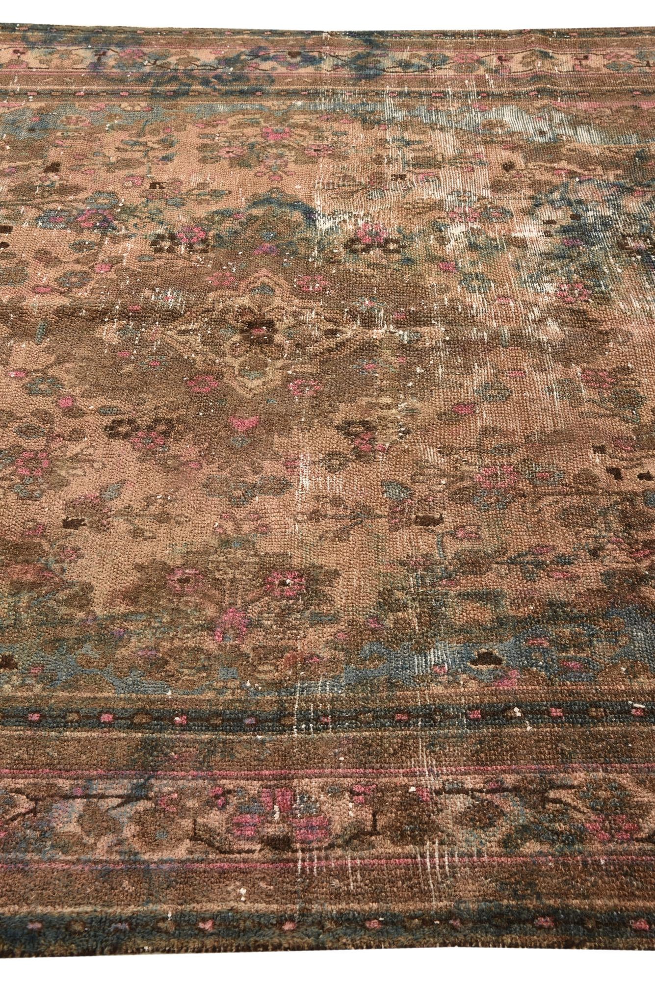 6' 7 x 9' 8 Hand Knotted Ultra Vintage Persian Wool Rug