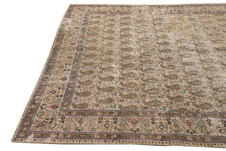 7' x 10' 3 Hand Knotted Ultra Vintage Persian Wool Rug