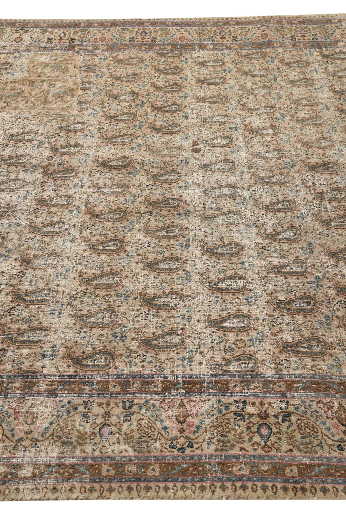 7' x 10' 3 Hand Knotted Ultra Vintage Persian Wool Rug