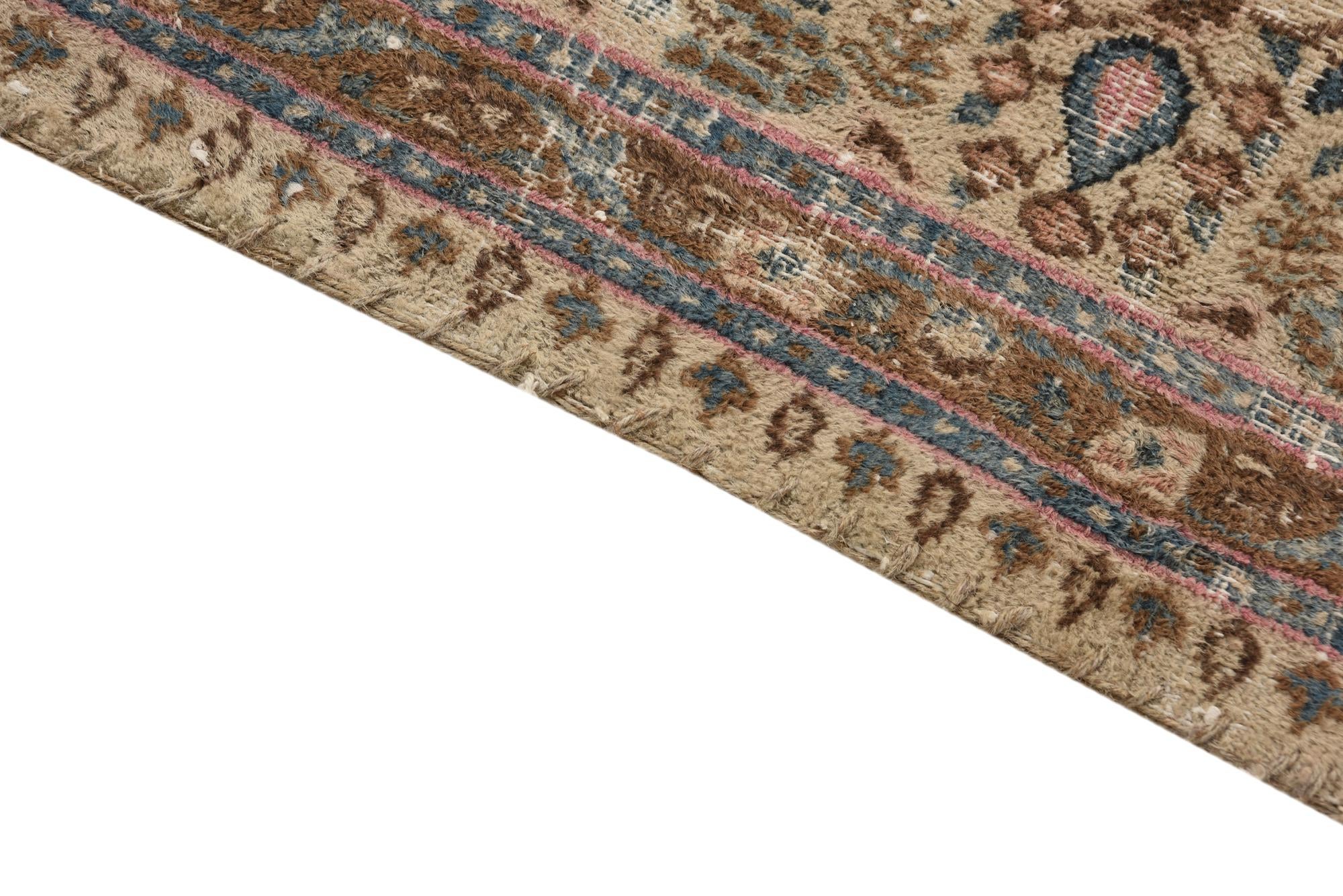 7' x 10' 3 Hand Knotted Ultra Vintage Persian Wool Rug