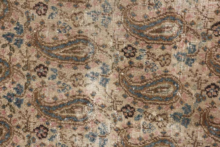 7' x 10' 3 Hand Knotted Ultra Vintage Persian Wool Rug