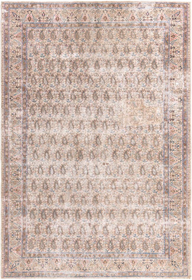 Detail image of 7' x 10' 3 Hand Knotted Ultra Vintage Persian Wool Rug