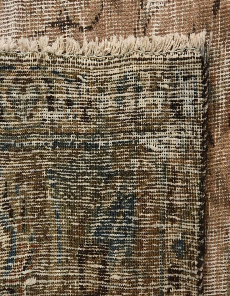 Detail image of 6' 6 x 9' 9  Hand Knotted Ultra Vintage Persian Wool Rug