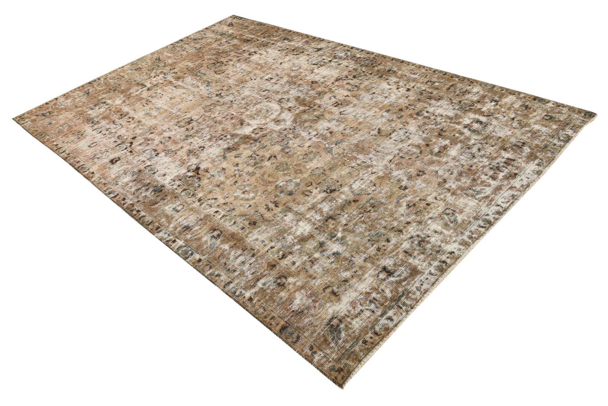 6' 6 x 9' 9 Hand Knotted Ultra Vintage Persian Wool Rug