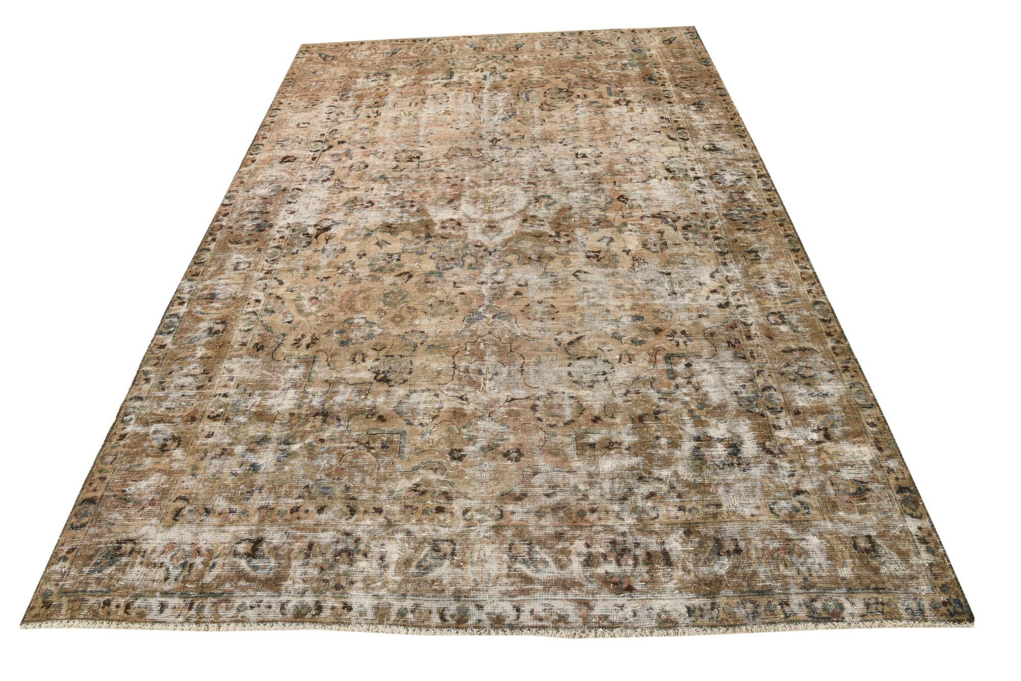 6' 6 x 9' 9 Hand Knotted Ultra Vintage Persian Wool Rug
