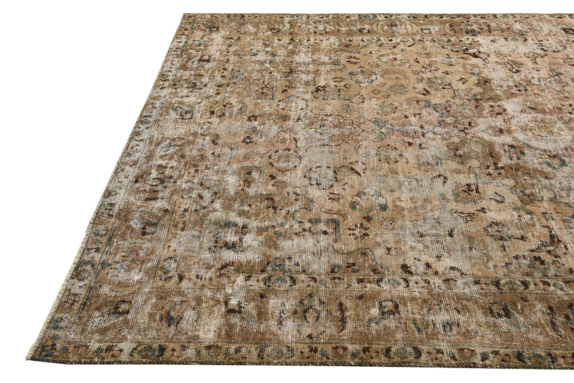 6' 6 x 9' 9 Hand Knotted Ultra Vintage Persian Wool Rug