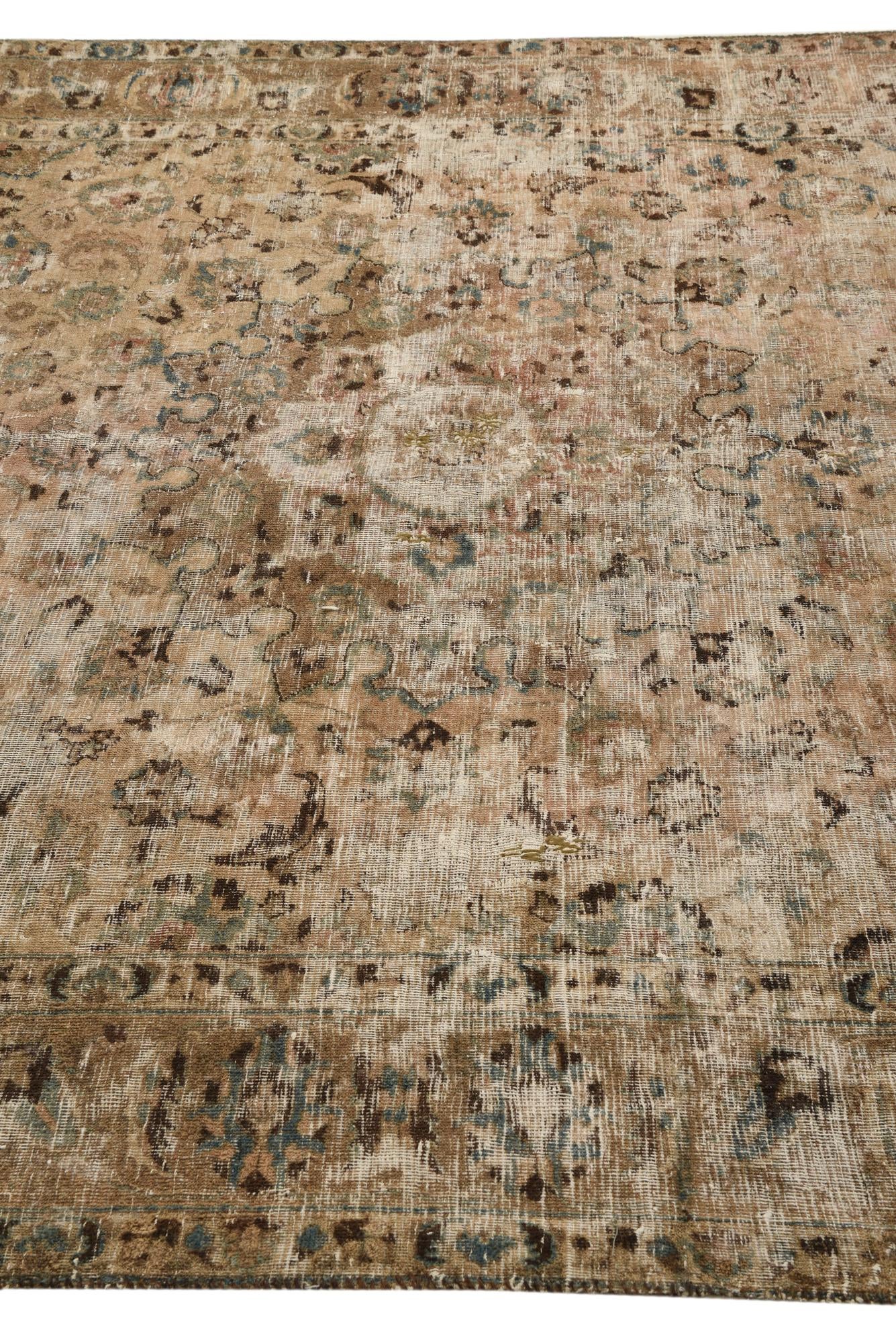 6' 6 x 9' 9 Hand Knotted Ultra Vintage Persian Wool Rug