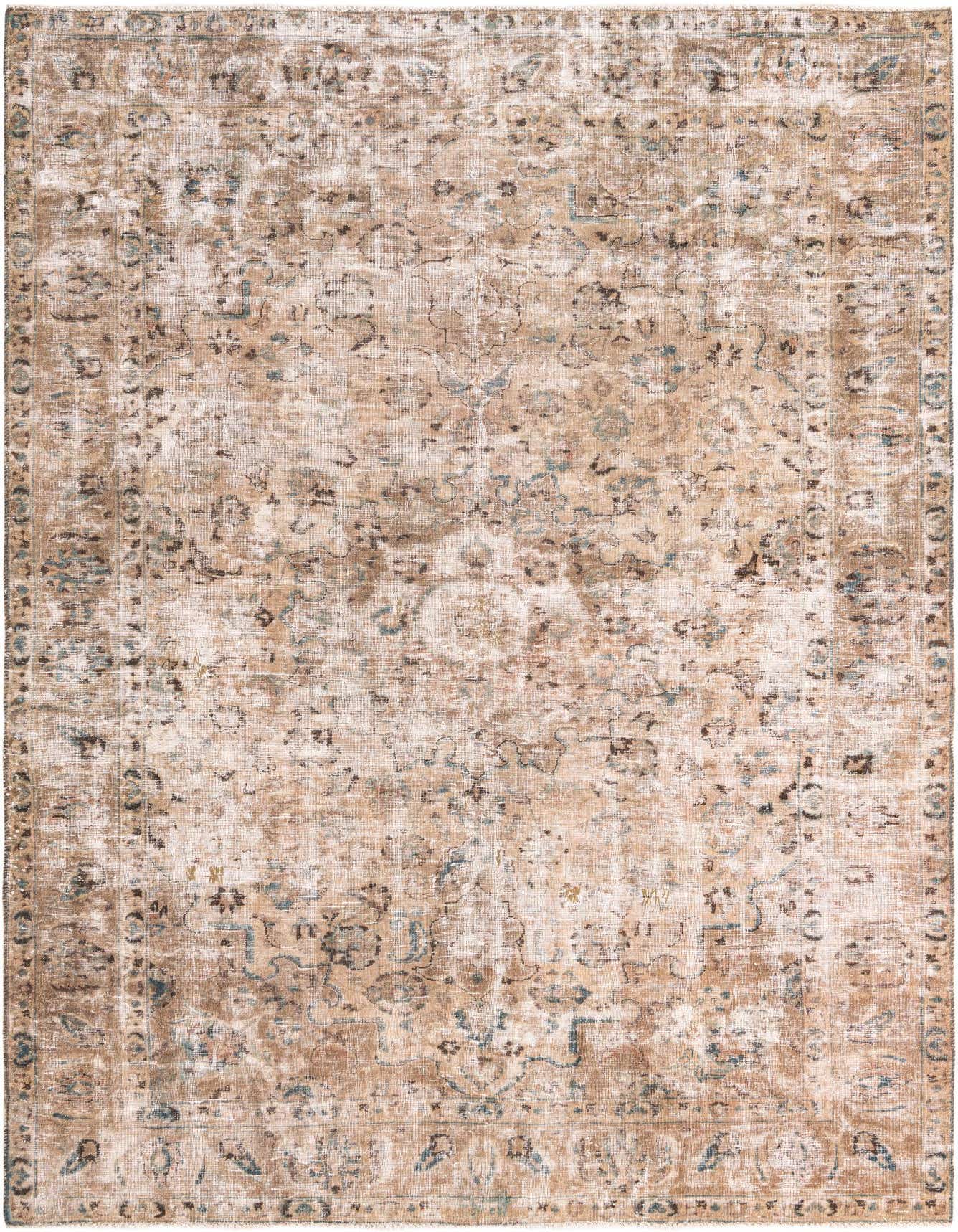 Primary image 6' 6 x 9' 9  Hand Knotted Ultra Vintage Persian Wool Rug