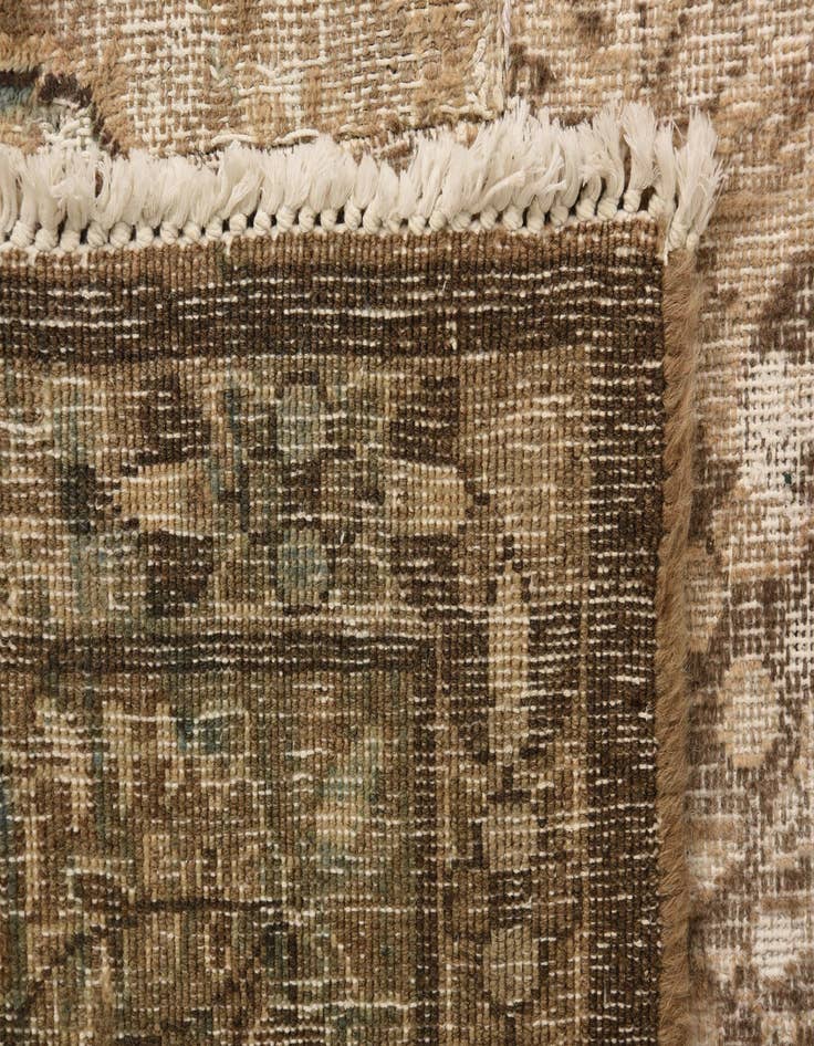 Detail image of 6' 4 x 9' 7  Hand Knotted Ultra Vintage Persian Wool Rug