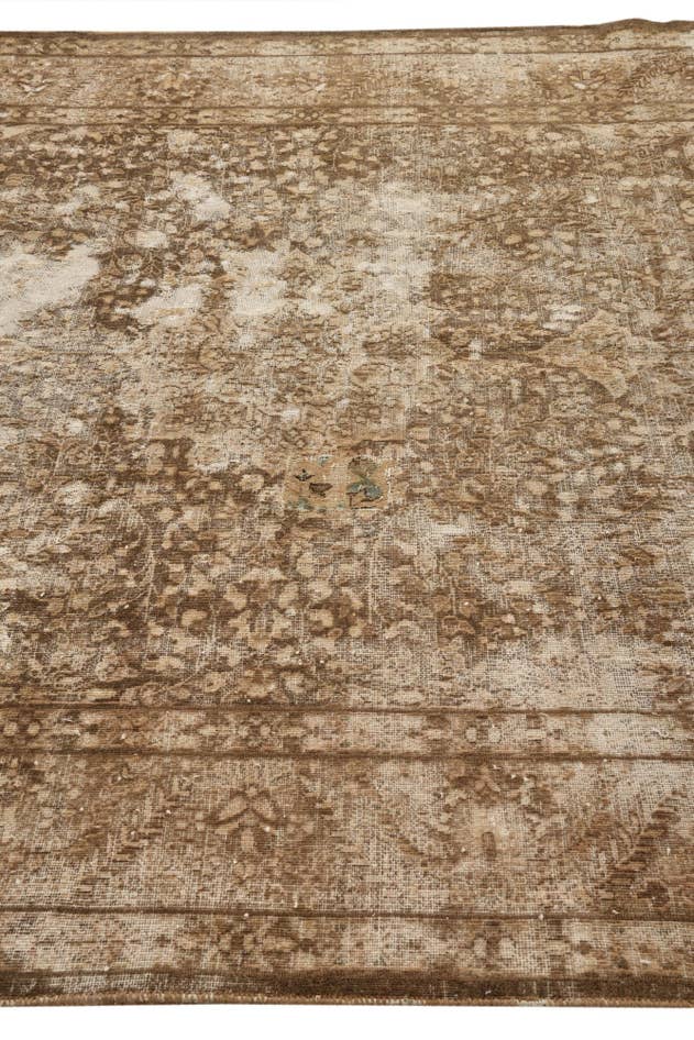 Detail image of 6' 4 x 9' 7 Hand Knotted Ultra Vintage Persian Wool Rug