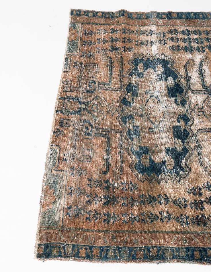 Detail image of 4' 2 x 5' 8  Hand Knotted Ultra Vintage Persian Wool Rug