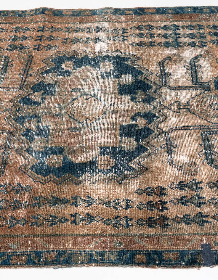 Detail image of 4' 2 x 5' 8  Hand Knotted Ultra Vintage Persian Wool Rug