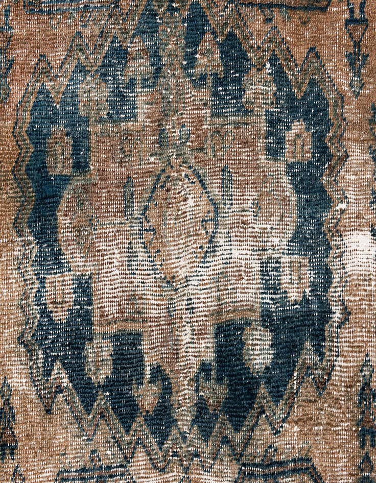 Detail image of 4' 2 x 5' 8  Hand Knotted Ultra Vintage Persian Wool Rug