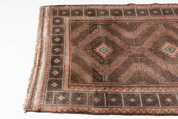 3' 7 x 6' 3 Hand Knotted Ultra Vintage Persian Wool Rug