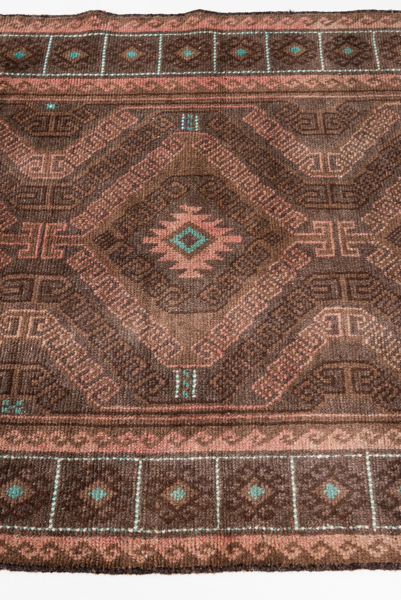 3' 7 x 6' 3 Hand Knotted Ultra Vintage Persian Wool Rug