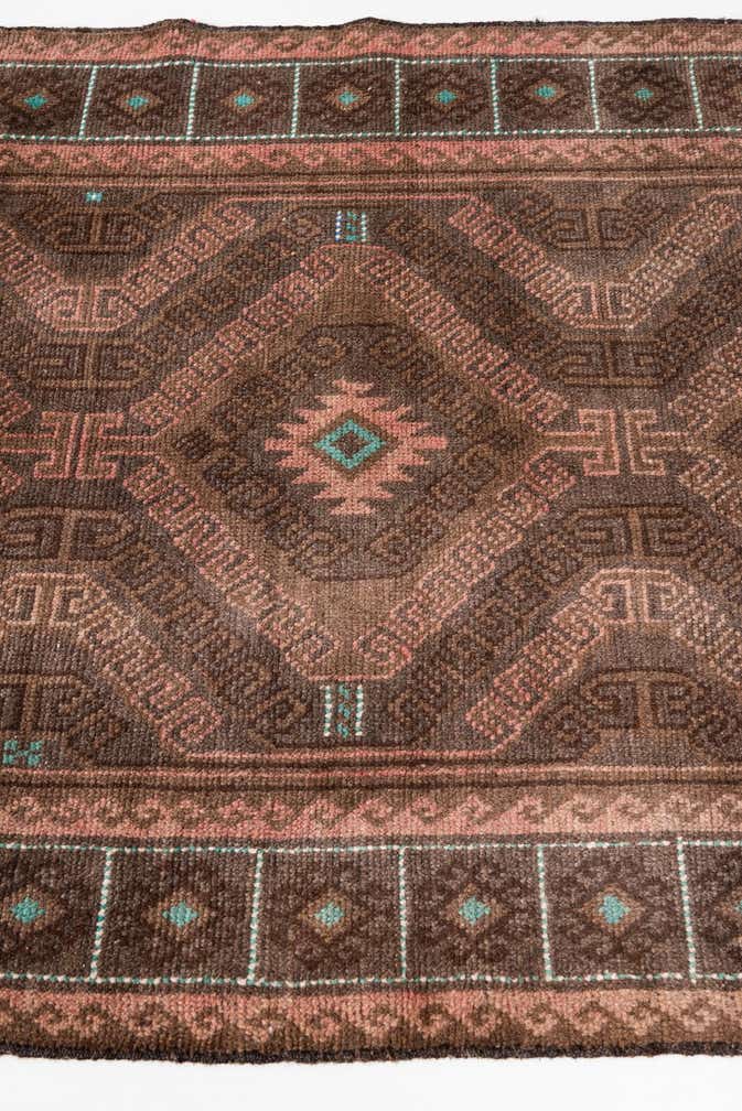 3' 7 x 6' 3 Hand Knotted Ultra Vintage Persian Wool Rug