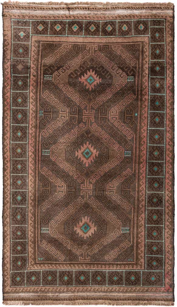 3' 7 x 6' 3 Hand Knotted Ultra Vintage Persian Wool Rug