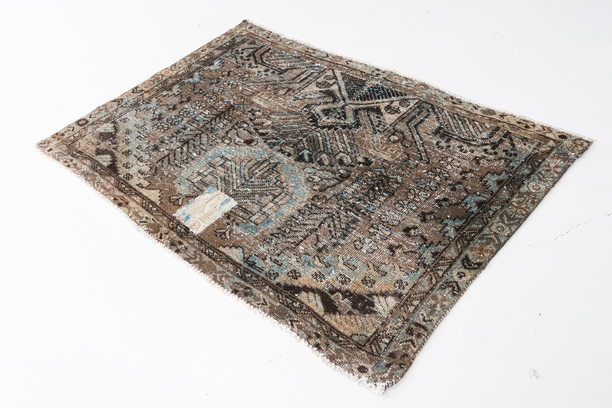 3' 6 x 4' 10 Hand Knotted Ultra Vintage Persian Wool Rug