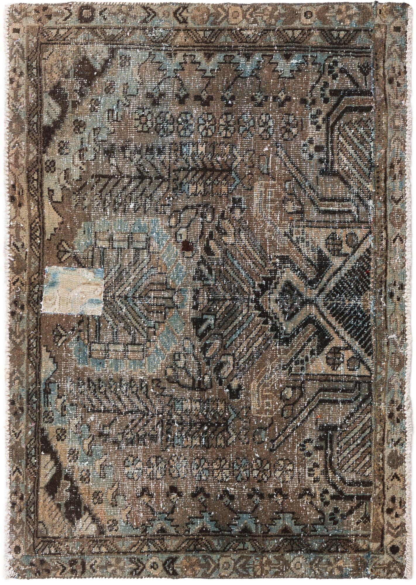 3' 6 x 4' 10 Hand Knotted Ultra Vintage Persian Wool Rug