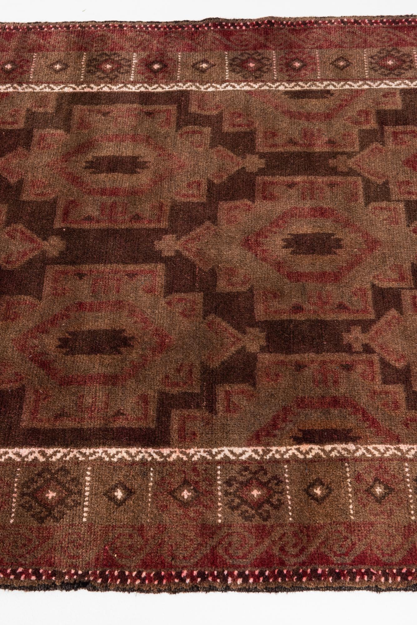 3' 8 x 6' 4 Hand Knotted Ultra Vintage Persian Wool Rug