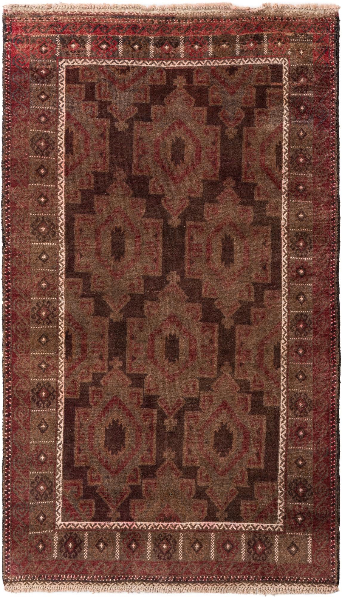 3' 8 x 6' 4 Hand Knotted Ultra Vintage Persian Wool Rug