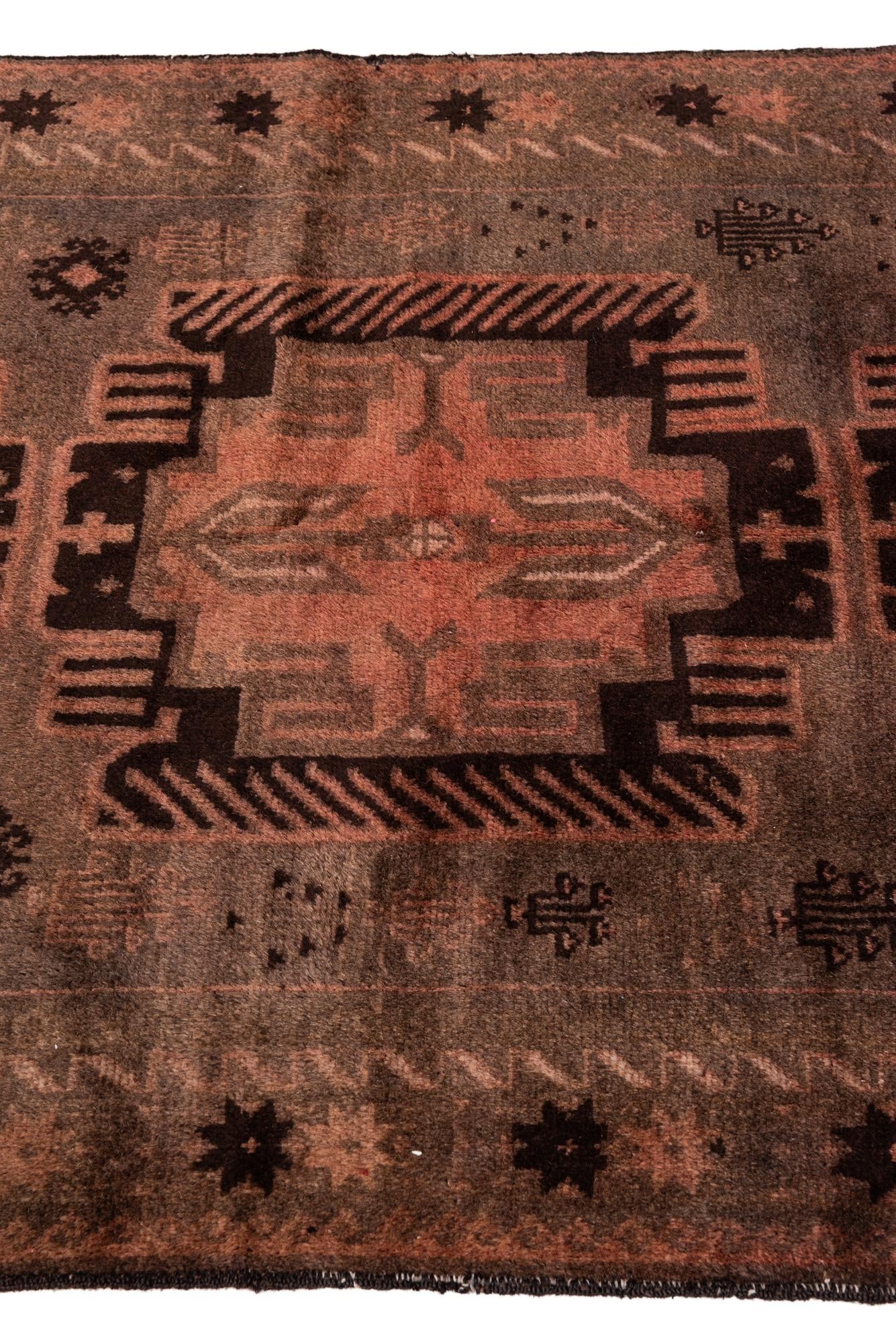 3' 7 x 6' 9 Hand Knotted Ultra Vintage Persian Wool Rug