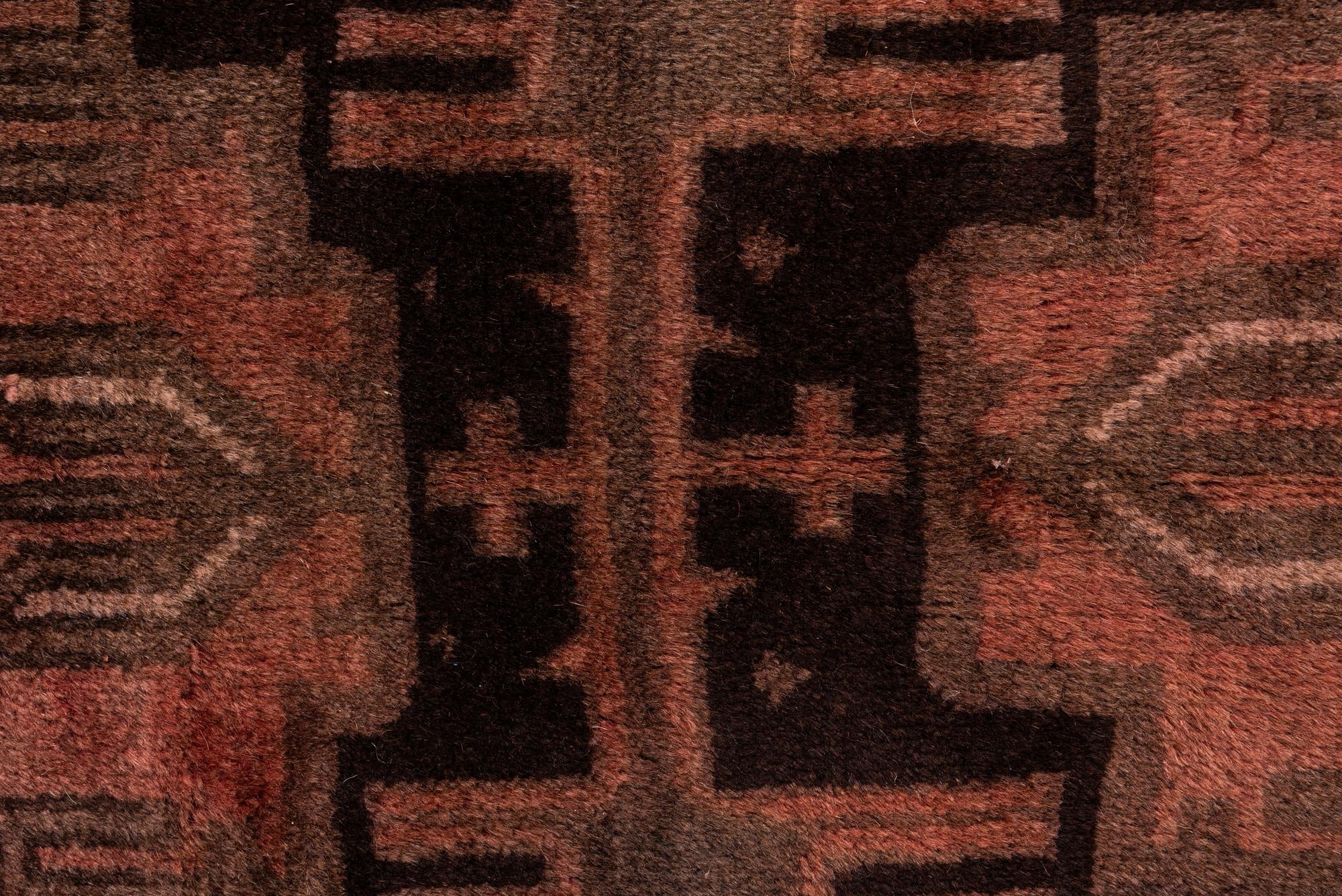 3' 7 x 6' 9 Hand Knotted Ultra Vintage Persian Wool Rug
