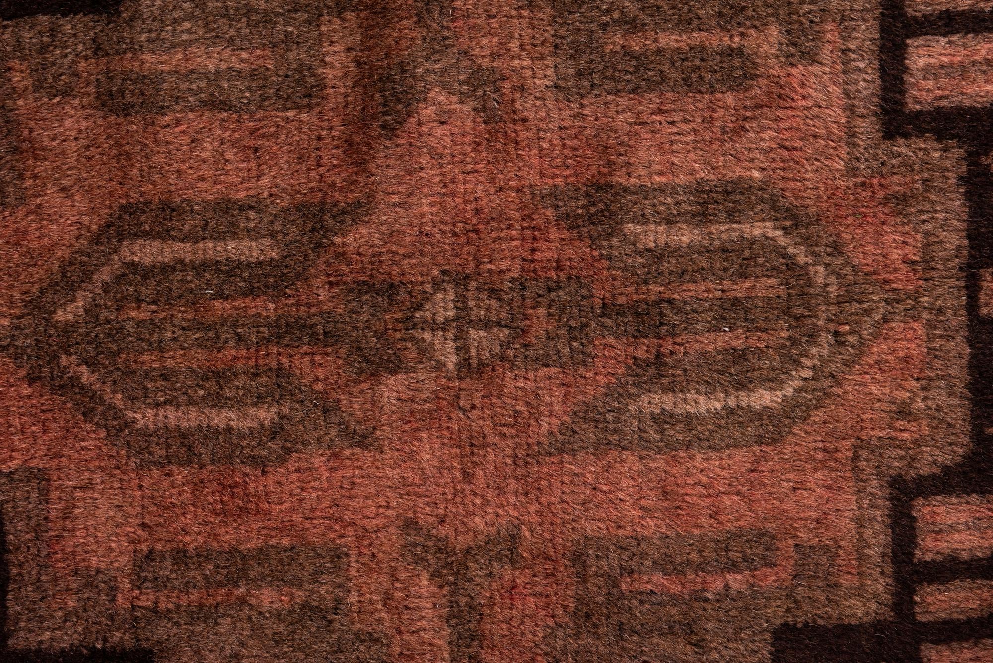 3' 7 x 6' 9 Hand Knotted Ultra Vintage Persian Wool Rug